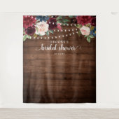 Hintergrund des Fotos des Burgund Blush Bloral Bra Wandteppich (Vorderseite)