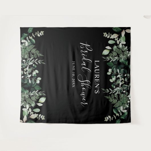 Hintergrund des Fotos des Green Foliage Brautparty Wandteppich (Vorderseite (Horizontal))