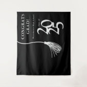 Hintergrund des Fotos einer Blue High School Gradu Wandteppich (Vorderseite)