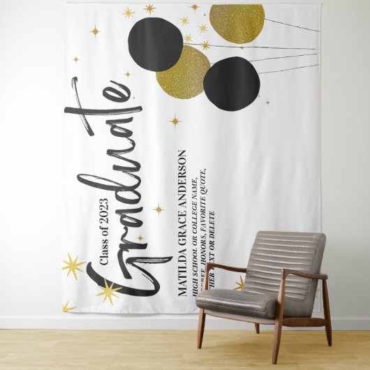 Hintergrund des Fotos einer großen BlackGold-Gradu Wandteppich (Beispiel)