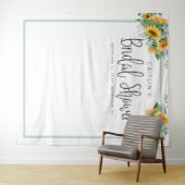 Hintergrund des Fotos "Fun Sunflower Brautparty" Wandteppich (Beispiel (Horizontal))