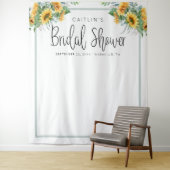 Hintergrund des Fotos "Fun Sunflower Brautparty" Wandteppich (Beispiel)