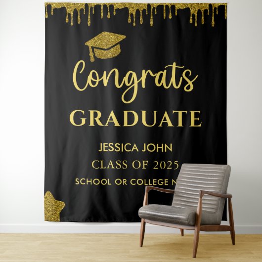 Hintergrund des Fotos für Abschluss in Schwarz und Wandteppich (Beispiel)