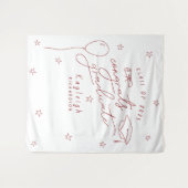 Hintergrund des Fotos für den Retro-Abschluss in R Wandteppich (Vorderseite (Horizontal))