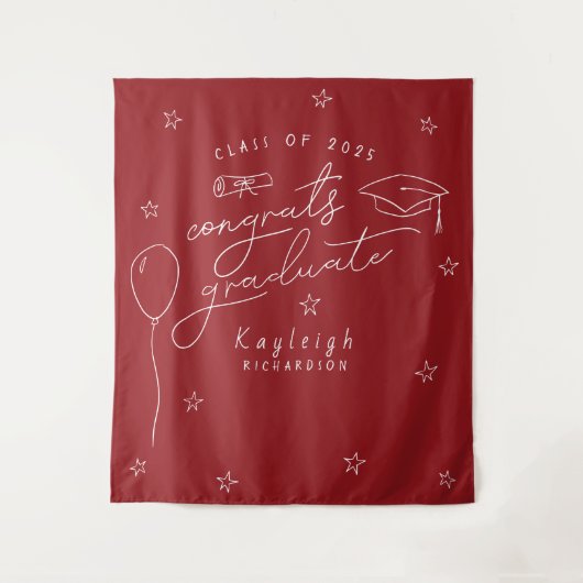 Hintergrund des Fotos für den Retro-Abschluss in R Wandteppich (Vorderseite)