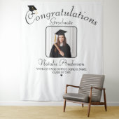 Hintergrund des Fotos für den Schwarz-Weiß-Abschlu Wandteppich (Beispiel)