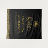 Hintergrund des Fotos für Schwarz und Gold-Abschlu Wandteppich (Vorderseite (Horizontal))