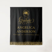 Hintergrund des Fotos für Schwarz und Gold-Abschlu Wandteppich (Vorderseite)