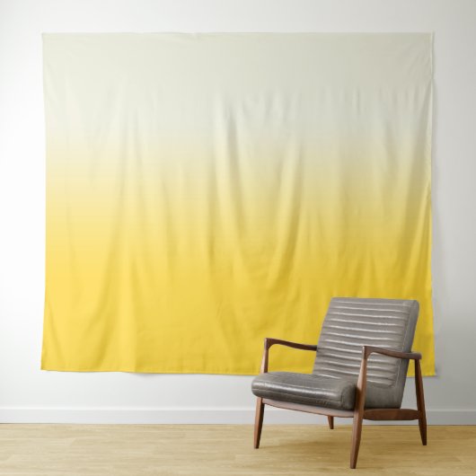 Hintergrund des Fotos Gelb & Elfenbein Gradient Om Wandteppich (Beispiel (Horizontal))