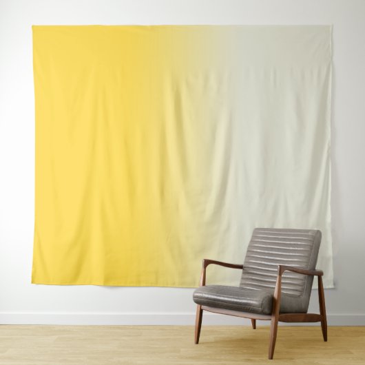 Hintergrund des Fotos Gelb & Elfenbein Gradient Om Wandteppich (Beispiel (Horizontal))