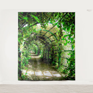 Hintergrund des Fotos "Greenery Archway" Wandteppich
