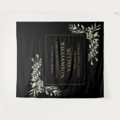 Hintergrund des Fotos Greenery Black and Gold Absc Wandteppich (Vorderseite (Horizontal))