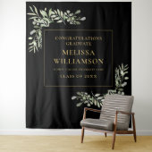 Hintergrund des Fotos Greenery Black and Gold Absc Wandteppich (Beispiel)