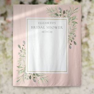 Hintergrund des Fotos in der blush-rosa Foliage Wandteppich