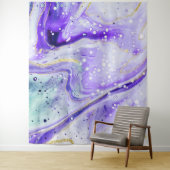 Hintergrund des Fotos "Inky Splash Lila Marble" Wandteppich (Beispiel)