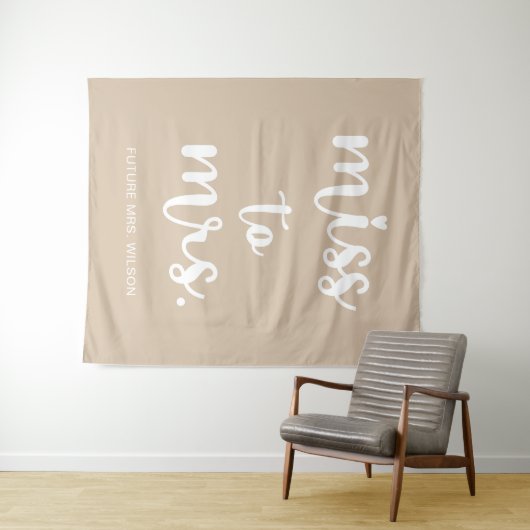 Hintergrund des Fotos "Miss an Mrs. Name" Wandteppich (Beispiel (Horizontal))