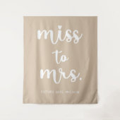 Hintergrund des Fotos "Miss an Mrs. Name" Wandteppich (Vorderseite)