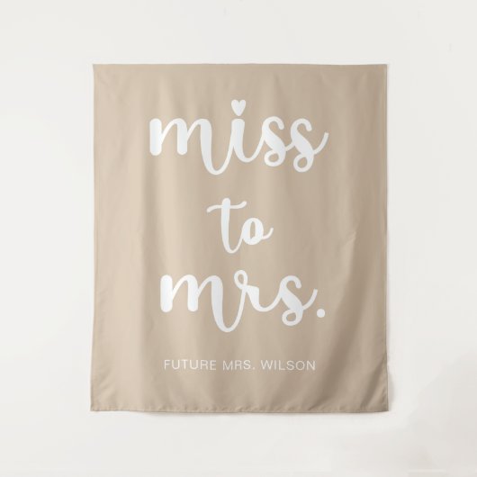 Hintergrund des Fotos "Miss an Mrs. Name" Wandteppich (Vorderseite)
