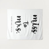 Hintergrund des Fotos "Miss an Mrs. Name" Wandteppich (Vorderseite (Horizontal))