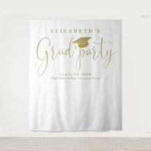 Hintergrund des Fotos moderner Gold Graduation Par