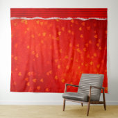 Hintergrund des Fotos "Red Heart Valentine Day"Tap Wandteppich (Beispiel (Horizontal))