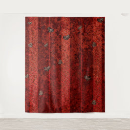 Hintergrund des Fotos "Red Heart Valentine Day" Wandteppich