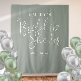 Hintergrund des Fotos "Sage Green Brautparty" Wandteppich