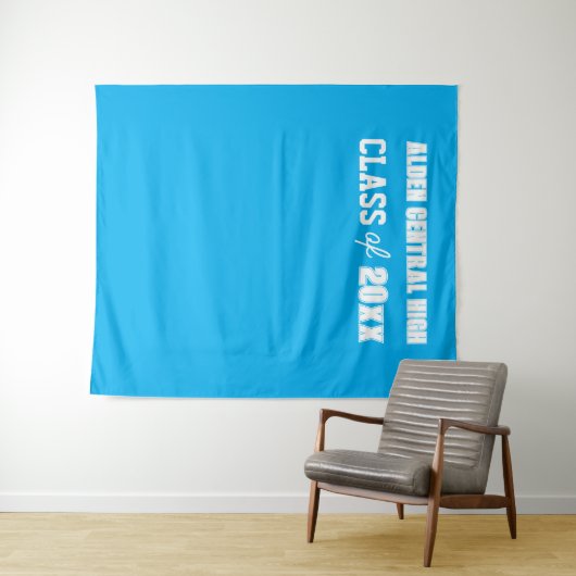 Hintergrund des Fotos "Sky Blue and White School C Wandteppich (Beispiel (Horizontal))