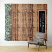 Hintergrund des Fotos Snowy Wood & Forest Wedding Wandteppich (Beispiel (Horizontal))