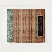 Hintergrund des Fotos Snowy Wood & Forest Wedding Wandteppich (Vorderseite (Horizontal))