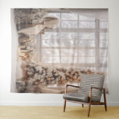 Hintergrund des Fotos von White & Gold Wandteppich (Beispiel (Horizontal))