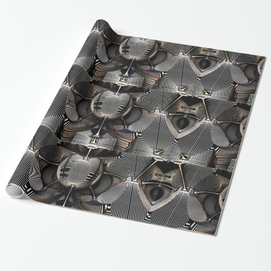 Hintergrund des Futuristischen Gitters Geschenkpapier (Ungerollt)