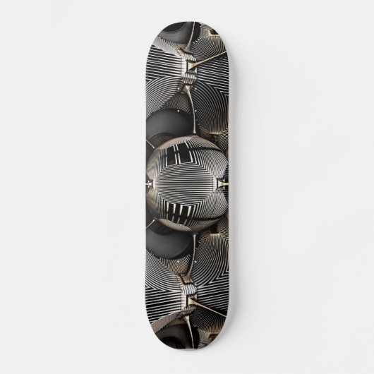 Hintergrund des Futuristischen Gitters Skateboard (Vorderseite)