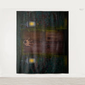 Hintergrund des Geheimniswelts vor der Tür des Par Wandteppich (Vorderseite)