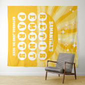 Hintergrund des Gelben Party Wandteppich (Beispiel (Horizontal))