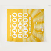 Hintergrund des Gelben Party Wandteppich (Vorderseite (Horizontal))