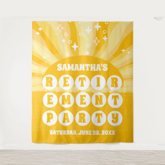 Hintergrund des Gelben Party Wandteppich (Vorderseite)