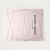 Hintergrund des geometrischen Fotos der Rose Wandteppich (Vorderseite (Horizontal))