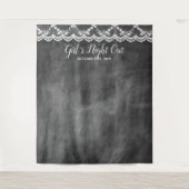 Hintergrund des Girl's Night Out Chalkboard Foto B Wandteppich (Vorderseite)