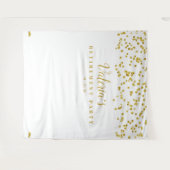 Hintergrund des Gold-Renten-Party, Foto-Booth-Prop Wandteppich (Vorderseite (Horizontal))