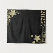 Hintergrund des Gold Stars Abschlusses Wandteppich (Vorderseite (Horizontal))