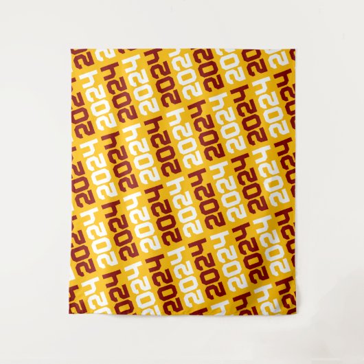 Hintergrund des Gold- und Maroon-Abschlusses Wandteppich (Vorderseite)