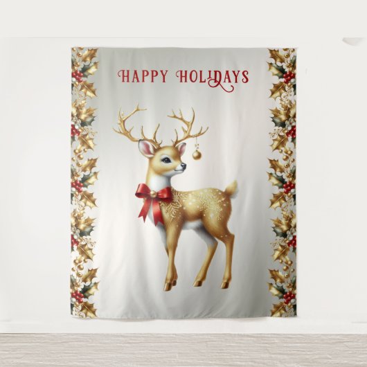 Hintergrund des Goldenen Rentiers Wandteppich (Vorderseite)