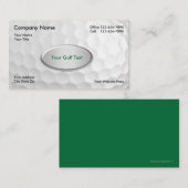 Hintergrund des Golfball Visitenkarte (Vorne/Hinten)