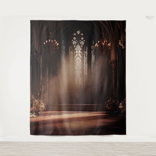 Hintergrund des gotischen Fotos Wandteppich (Vorderseite)