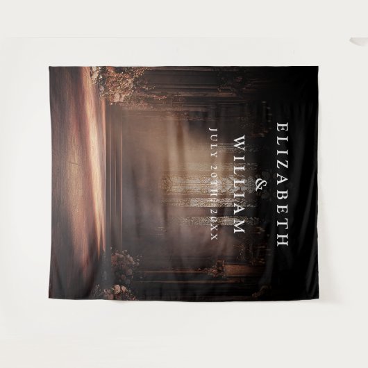 Hintergrund des gotischen Fotos Wandteppich (Vorderseite (Horizontal))