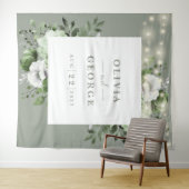 Hintergrund des grün gestrichelten Fotos Wandteppich (Beispiel (Horizontal))