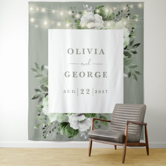 Hintergrund des grün gestrichelten Fotos Wandteppich (Beispiel)