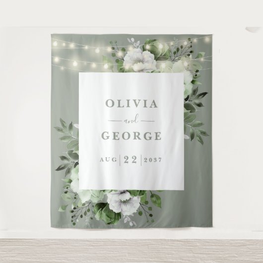 Hintergrund des grün gestrichelten Fotos Wandteppich (Vorderseite)