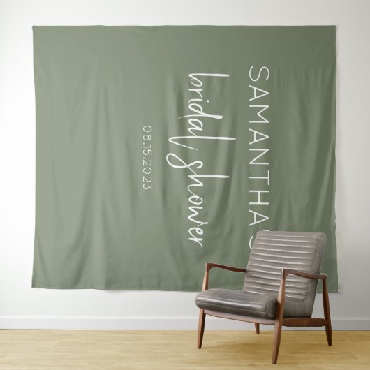 Hintergrund des grünen Brautparty Wandteppich (Beispiel (Horizontal))